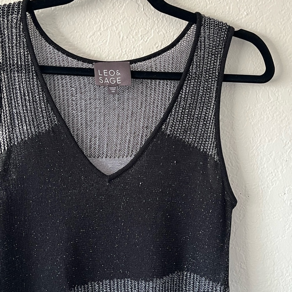 Anthro Leo & Sage Mesh Sheer Inlay Knit Tank - image 4